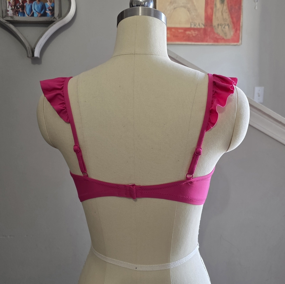 J. Crew Ruffled Swim Top Pink Medium - Picture 11 of 11